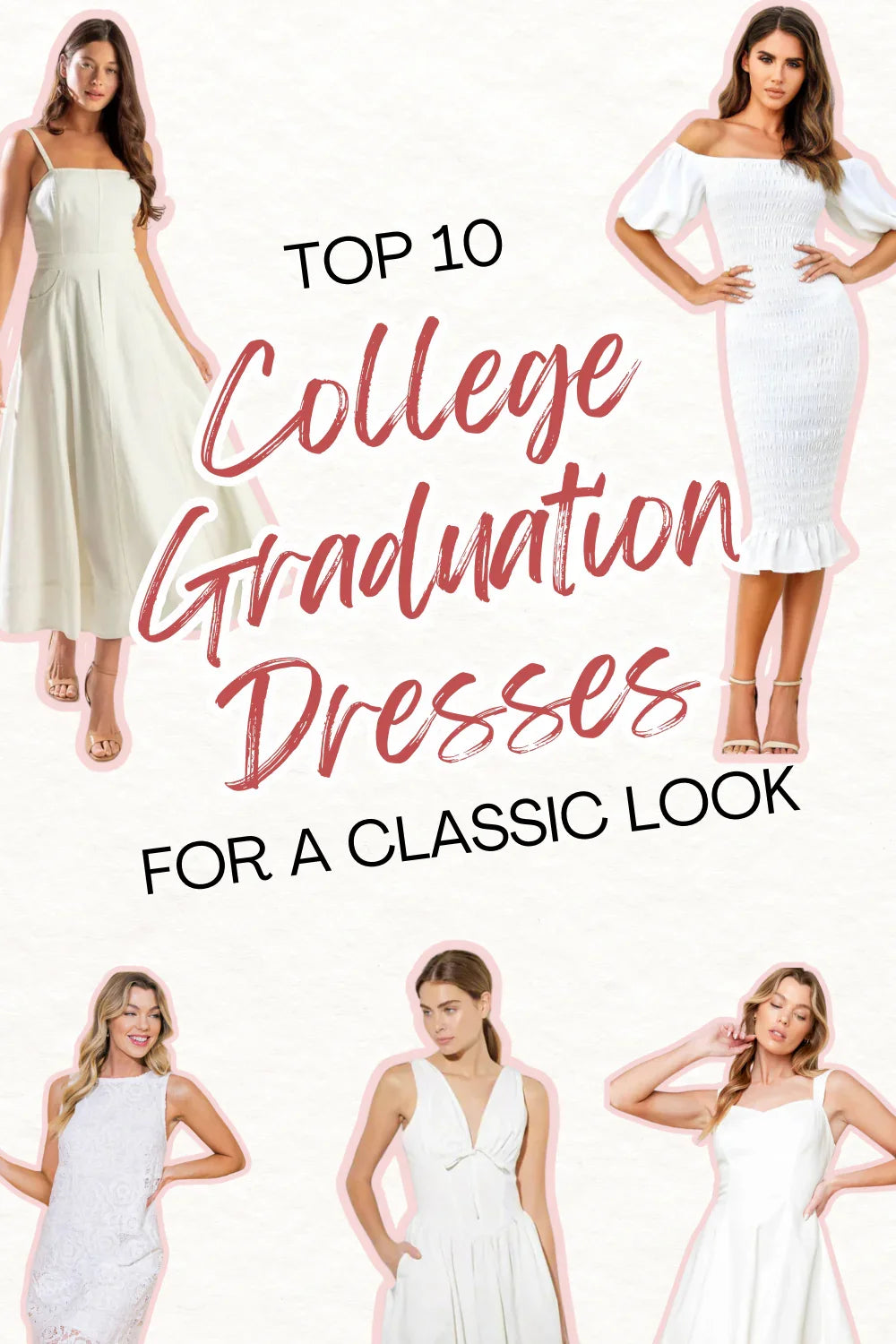 10 White Graduation Dresses for a Classic Look 10 White Graduation Dresses for a Classic Look