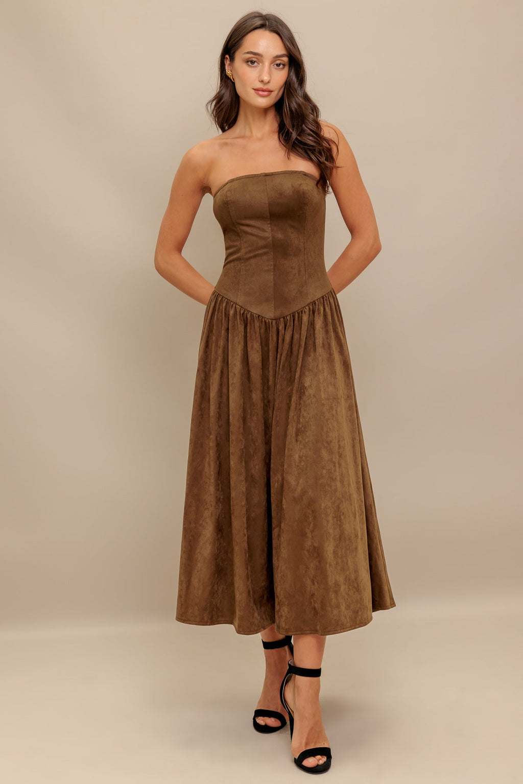 Brown Midi Dresses Elegant Brown & Satin Dresses | Lady Black Tie Brown Midi Dresses Elegant Brown & Satin Dresses | Lady Black Tie