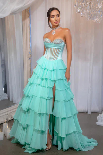 Tiered Prom Dresses | Layered & Ruffled Gowns for Every Style | Lady Black  Tie