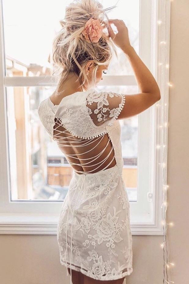 Boho Homecoming Dresses | Bohemian Hoco Mini Dresses | Lady Black Tie