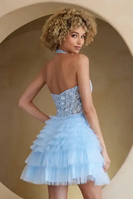 Willa Mini Dress - Short Tulle Halter Dress