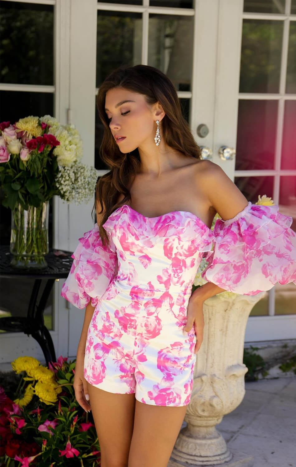 29225 - Ava Presley - Floral Off-the-Shoulder Romper