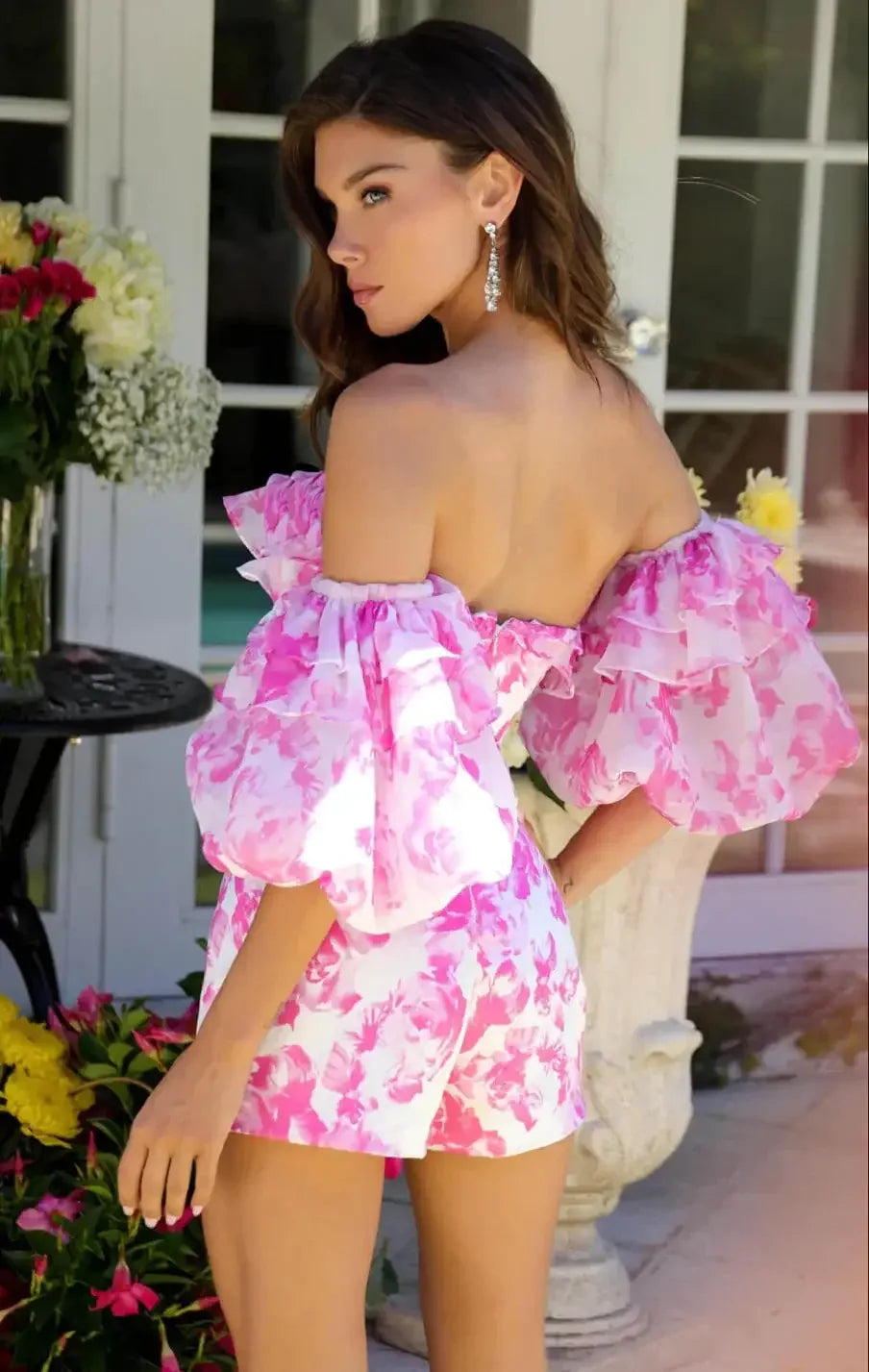 29225 - Ava Presley - Floral Off-the-Shoulder Romper