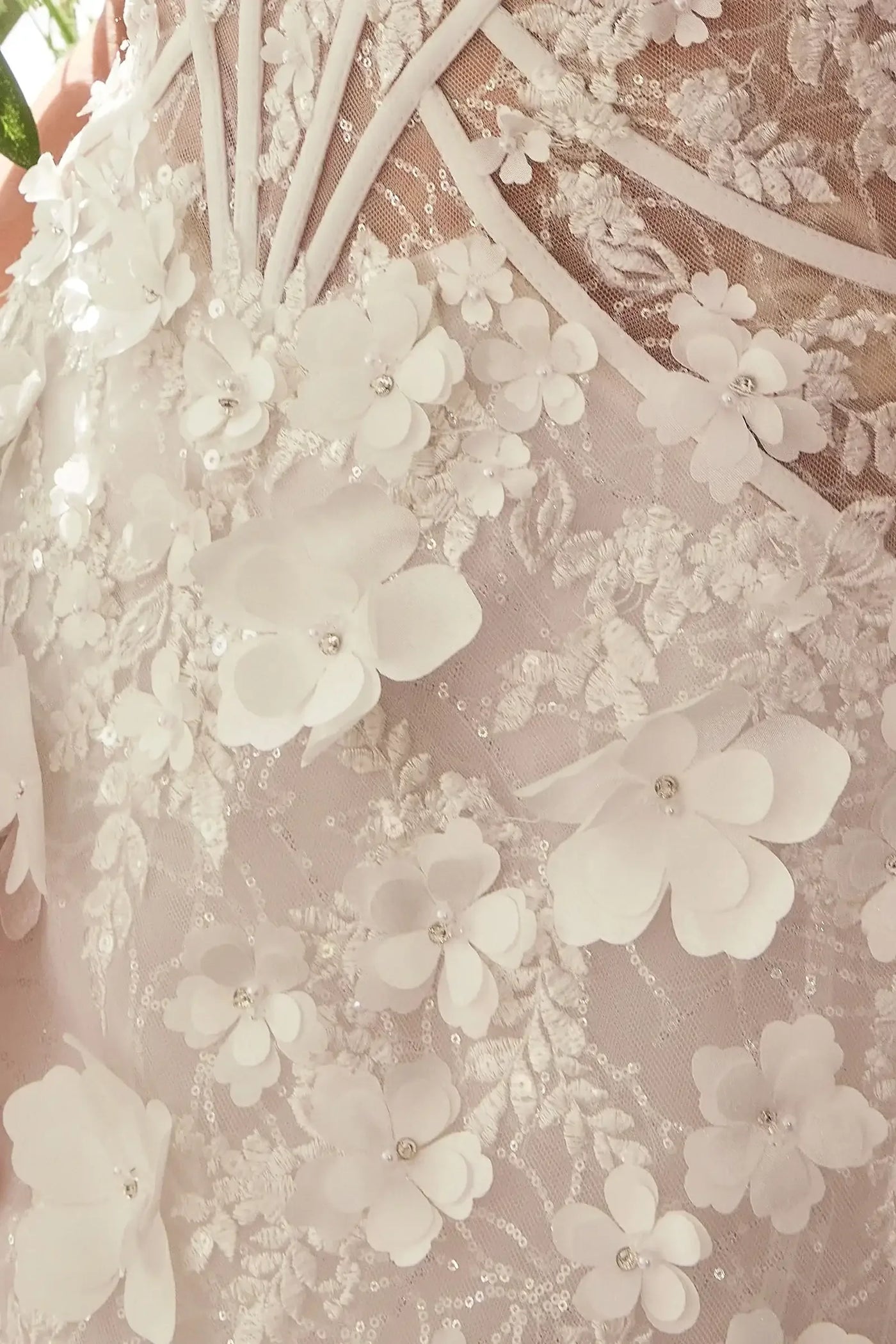 WL083 - DEEP SWEETHEART STRAPLESS MIDI SHORT BRIDAL DRESS - Andrea & Leo