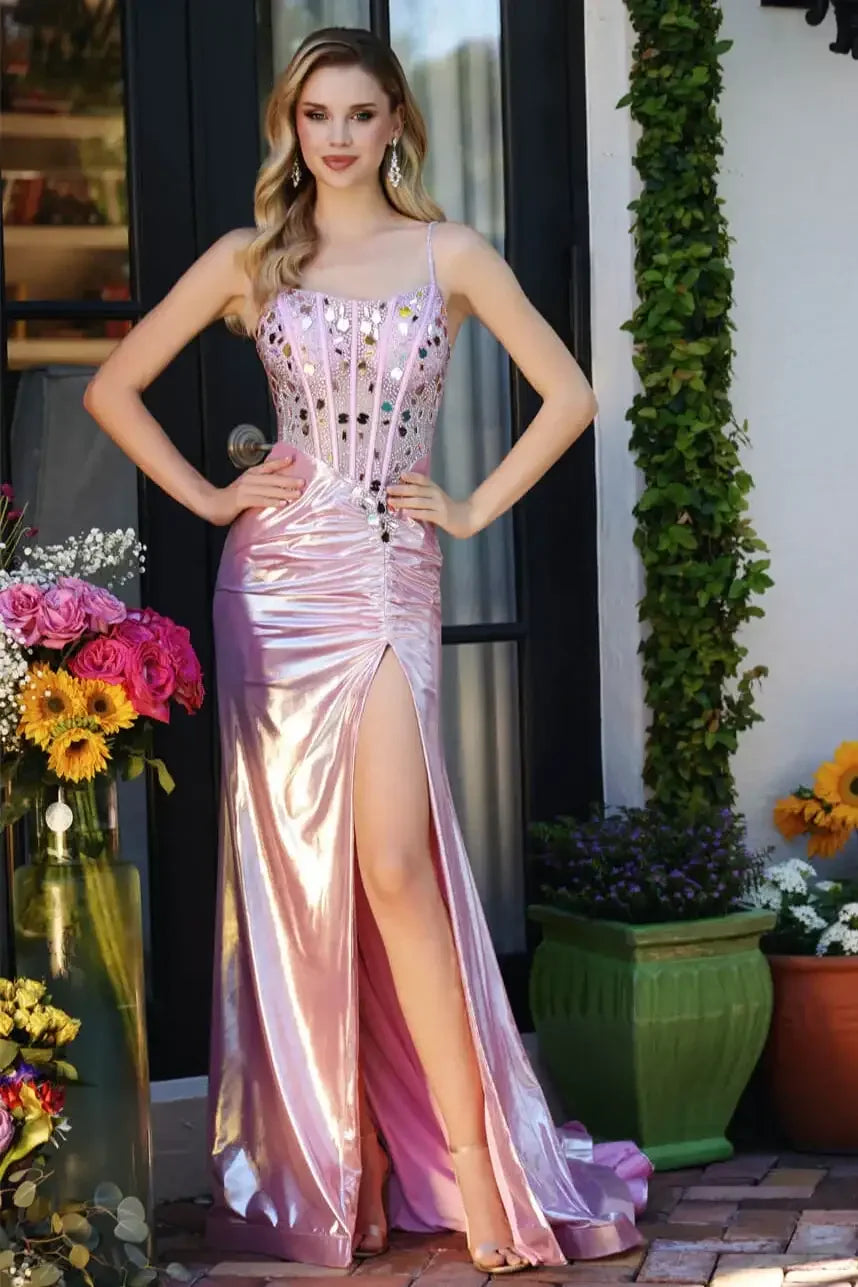 40057 - Ava Presley - Iridescent Fitted Dress