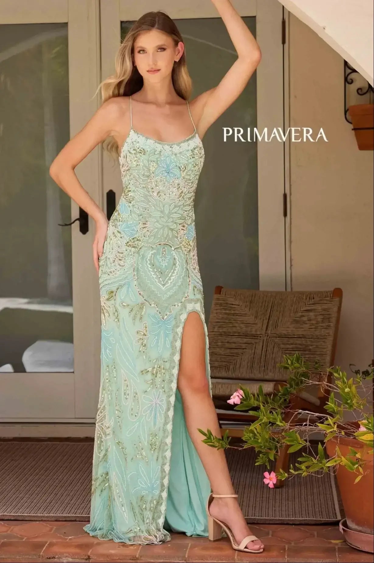 4156 - Primavera - Vintage Inspired Beaded Gown