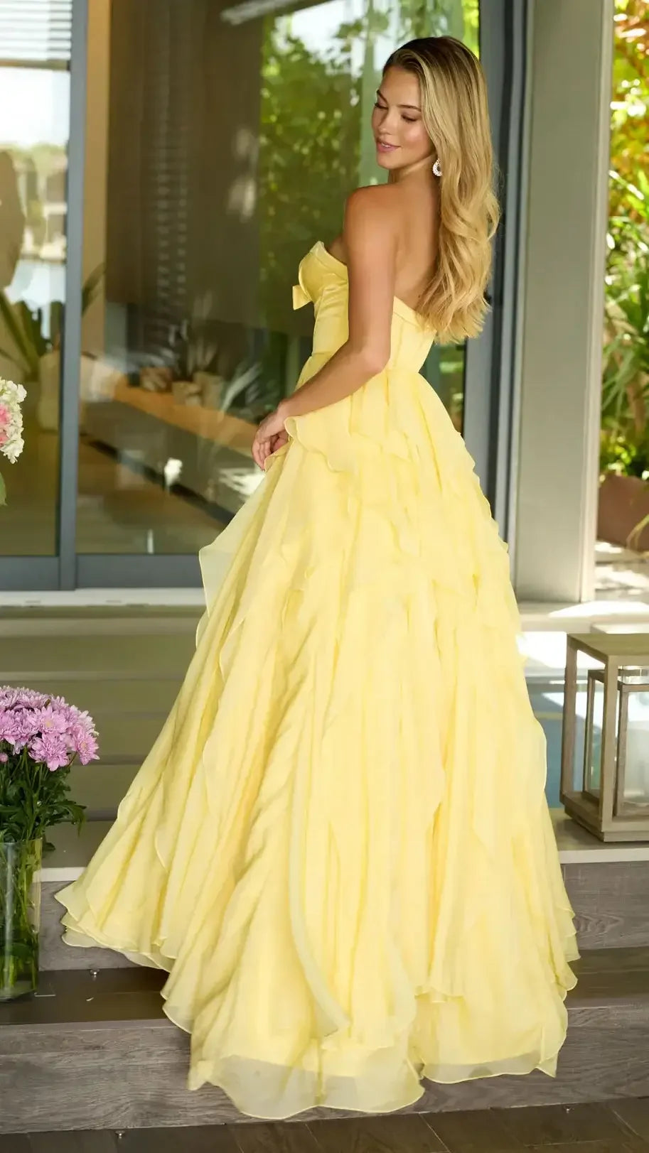 42209 - Ava Presley - A-Line Ruffle Gown