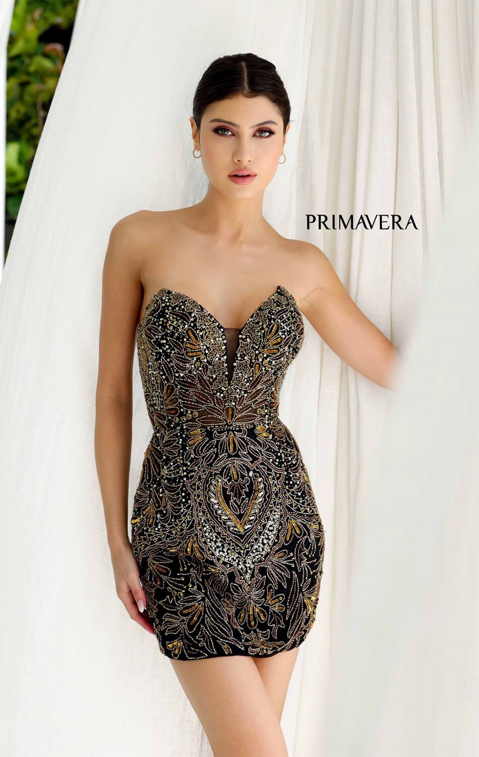 4226 - Primavera - Art Deco-Inspired Beaded Mini Dress