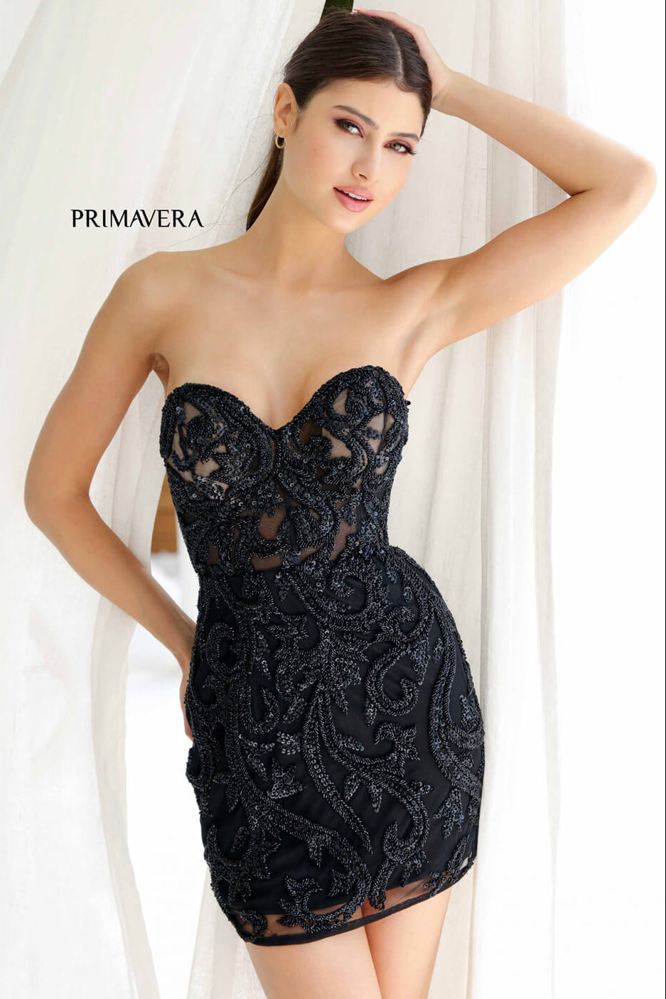 4227 - Primavera - Corset Beaded Mini Dress