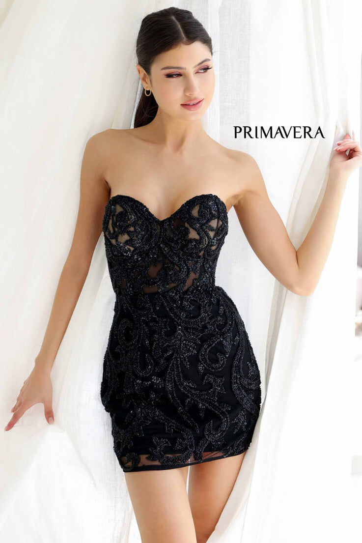 4227 - Primavera - Corset Beaded Mini Dress