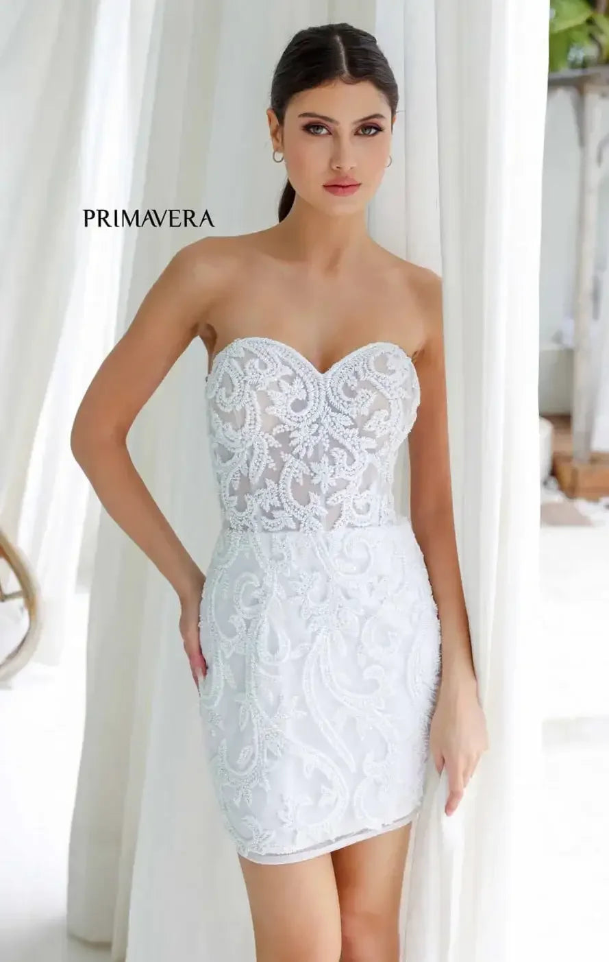 4227 - Primavera - Corset Beaded Mini Dress