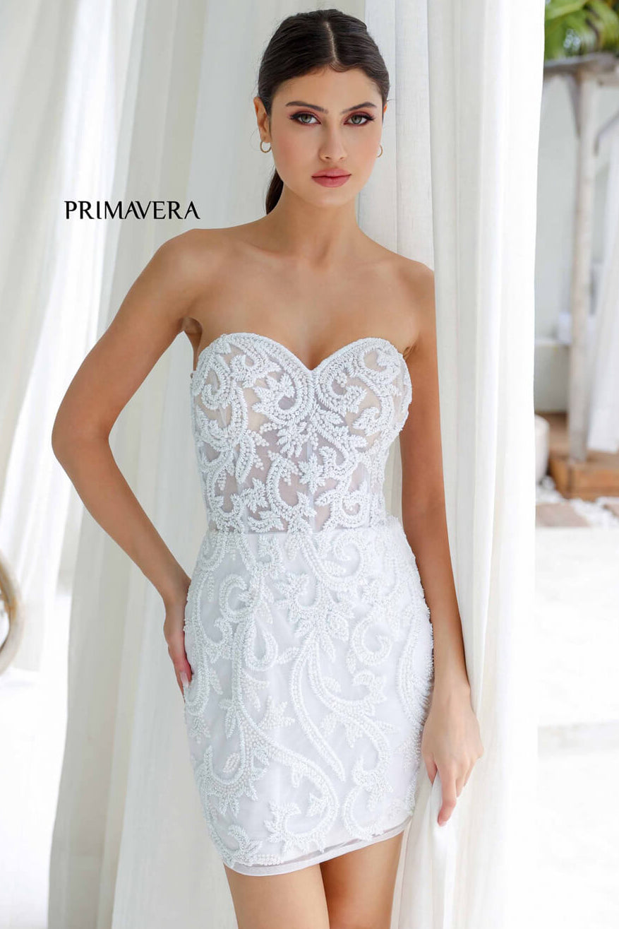 4227 - Primavera - Corset Beaded Mini Dress