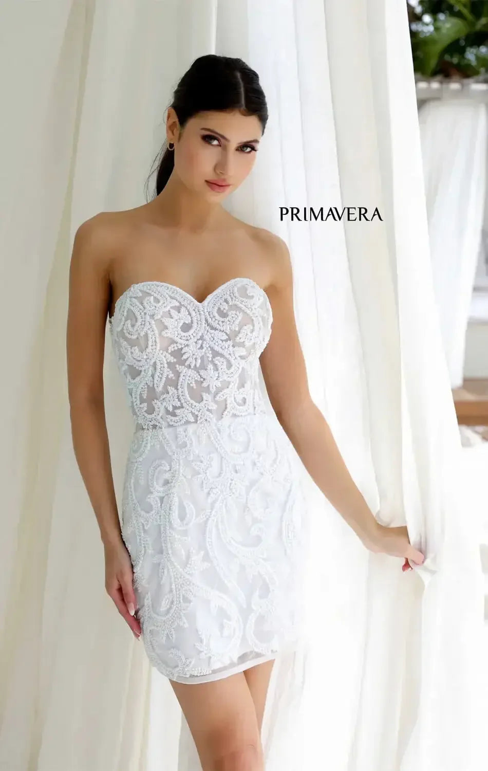 4227 - Primavera - Corset Beaded Mini Dress