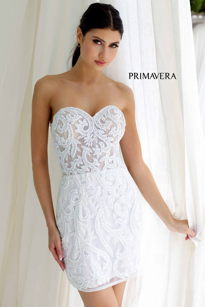 4227 - Primavera - Corset Beaded Mini Dress