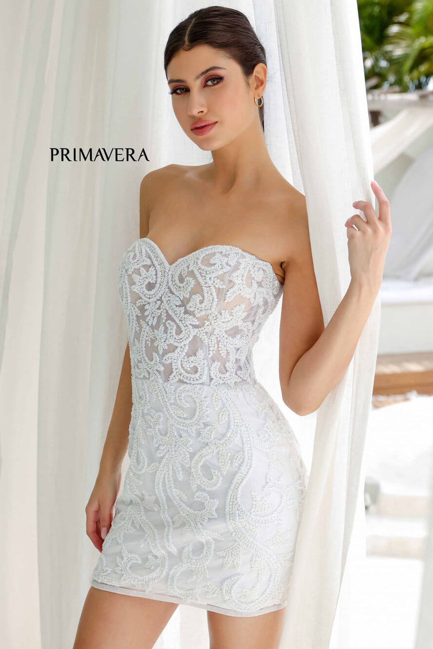 4227 - Primavera - Corset Beaded Mini Dress