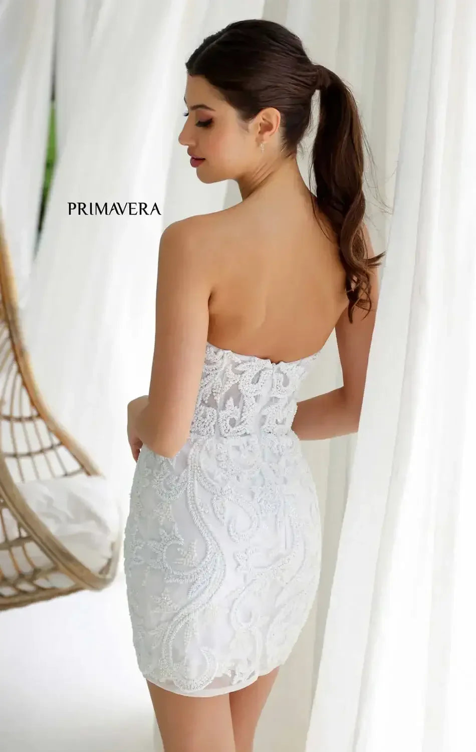 4227 - Primavera - Corset Beaded Mini Dress