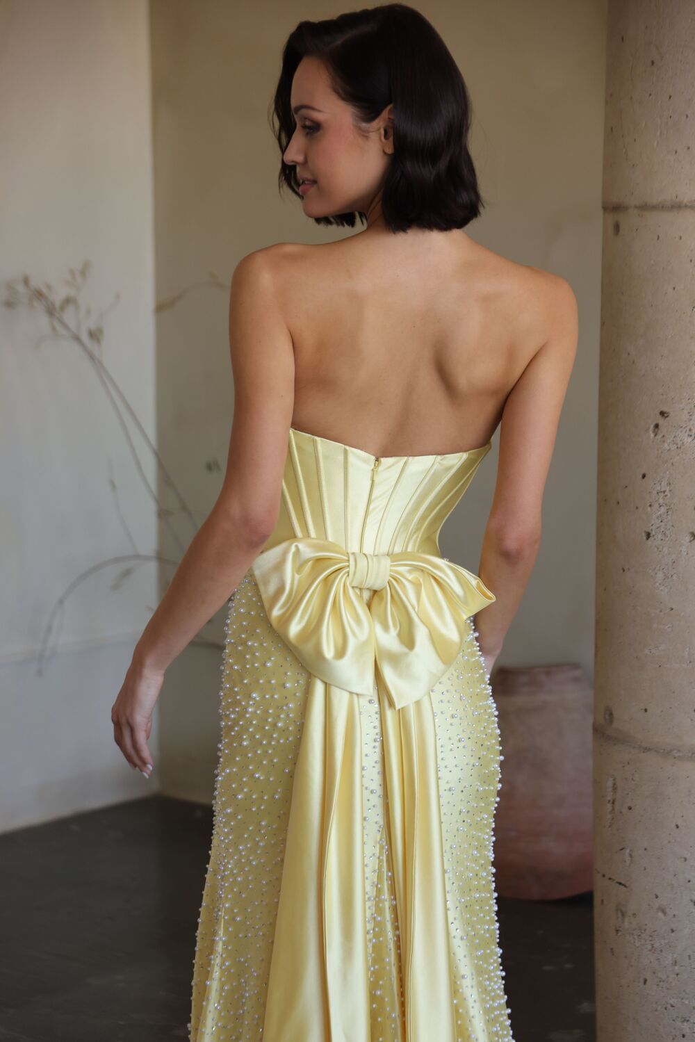 42513 - Ava Presley - Pearl Corset Dress with Bow