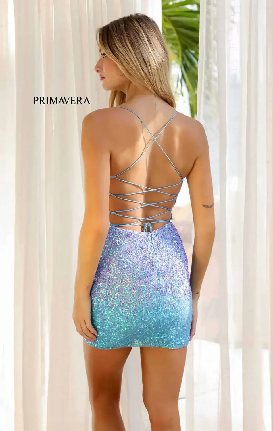 4270 - Primavera - Sequin Ombre Mini Dress