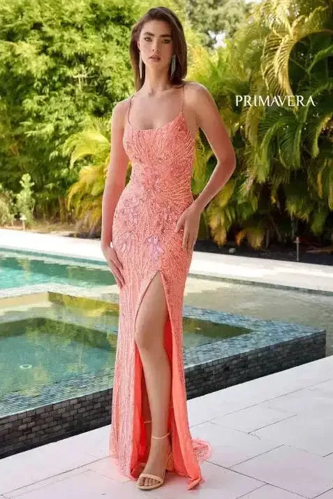 4319 - Primavera - Long Beaded Dress