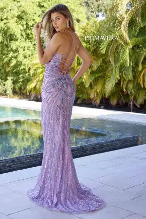 4319 - Primavera - Long Beaded Dress