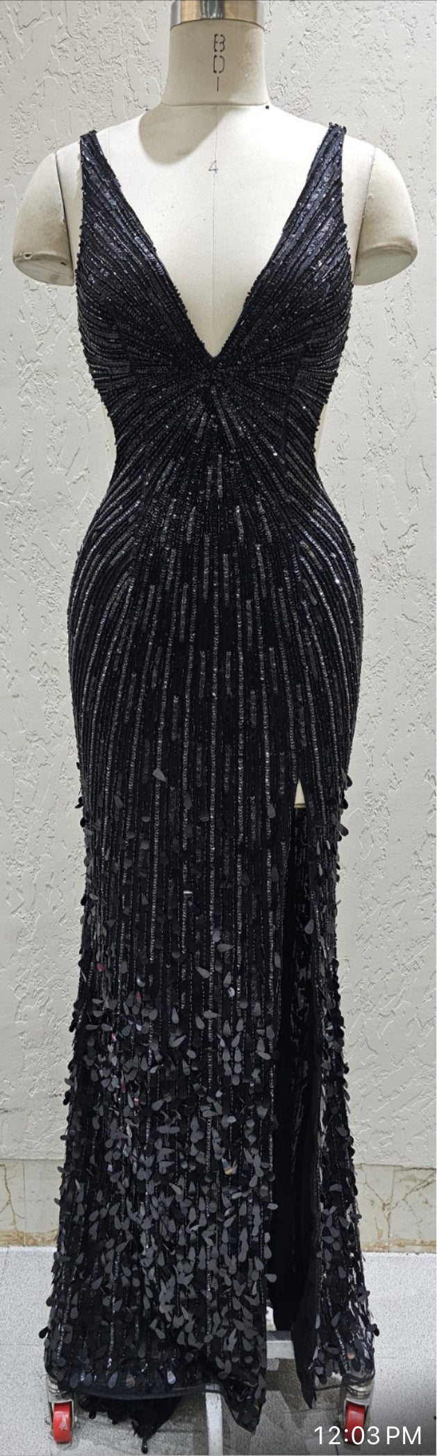 4527 - Primavera - Beaded Gown with Open Back