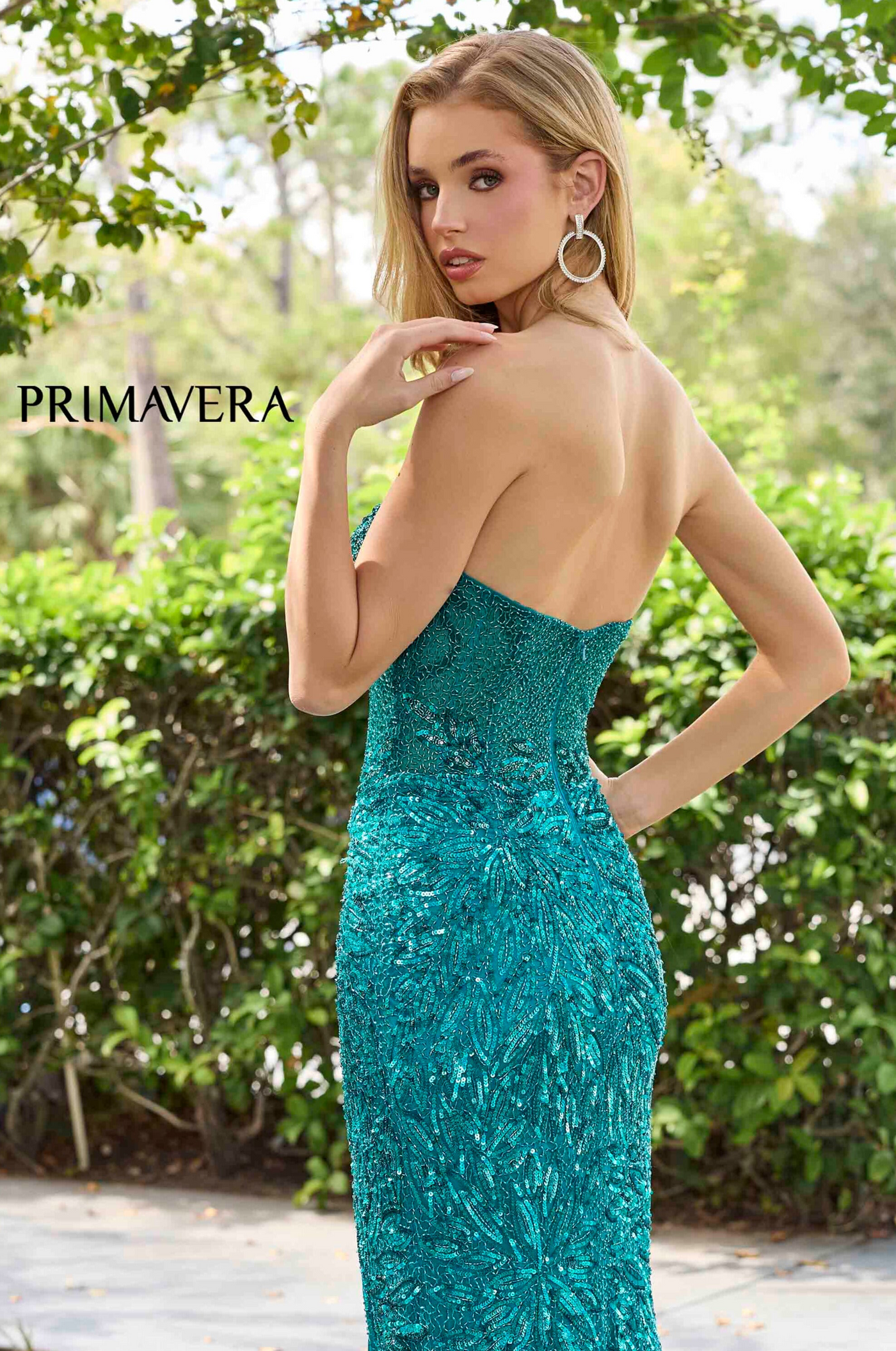 4321 - Primavera - Long Beaded Corset Gown
