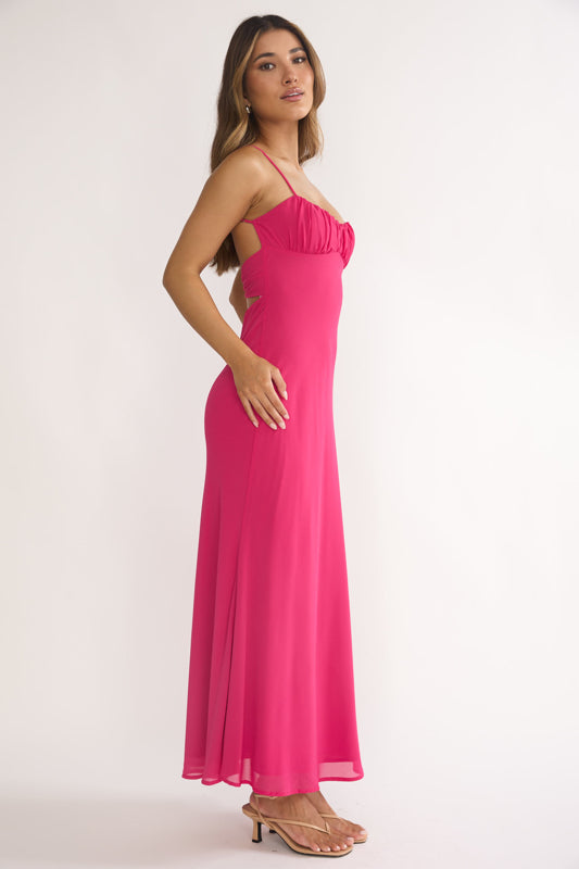 ESTHER MAXI DRESS - FUCHSIA