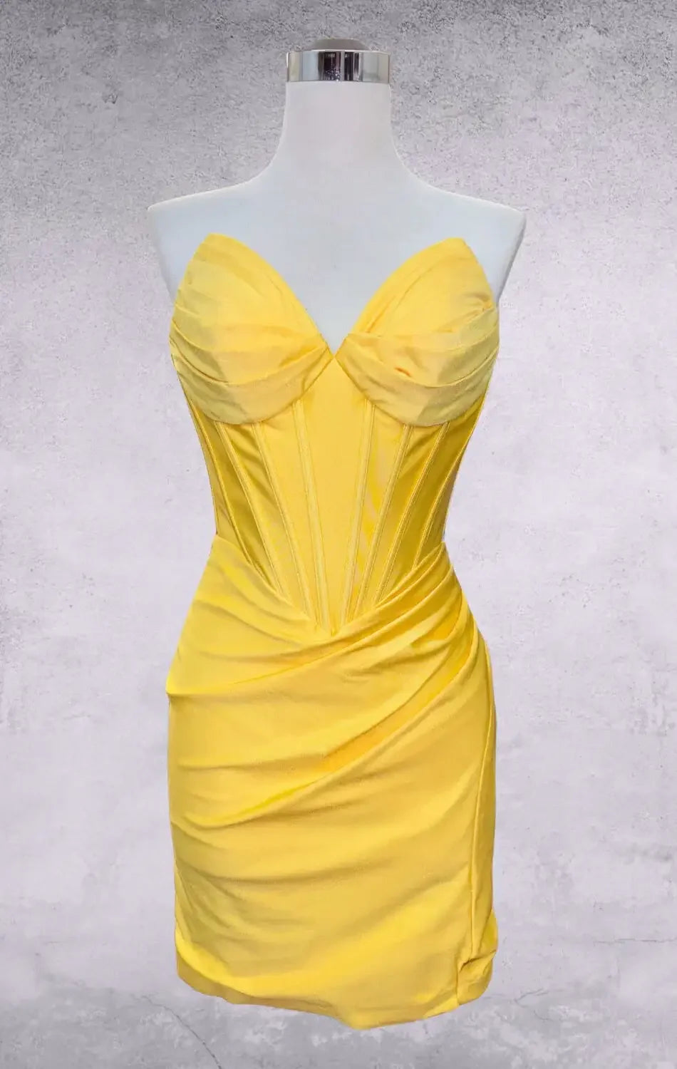 KNOX MINI DRESS - STRAPLESS SATIN COCKTAIL DRESS