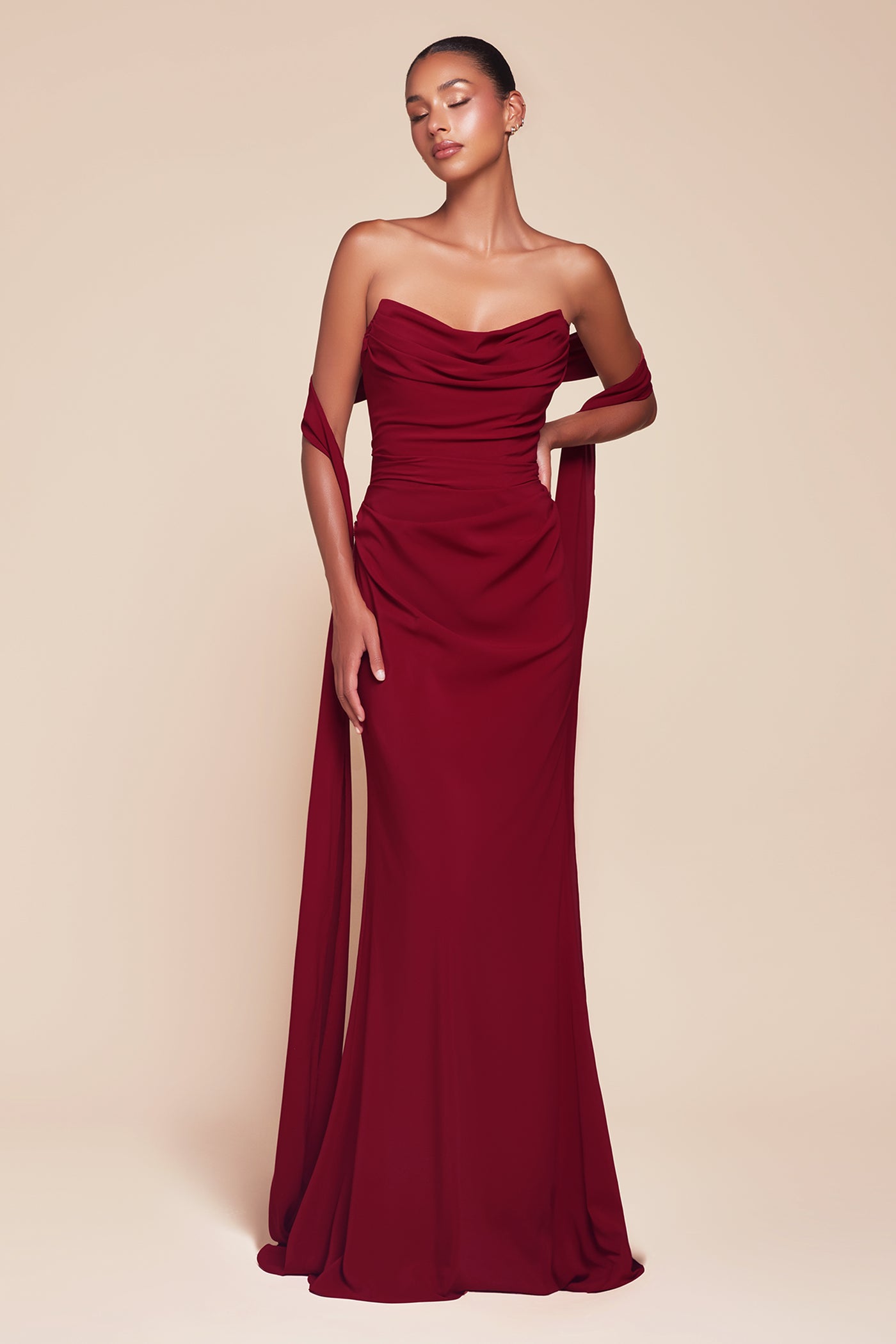 Caitlin Gown - Convertible Tie Chiffon Dress