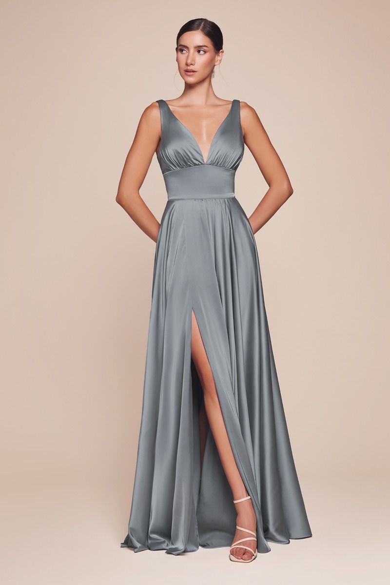 Kinsley Gown - Soft Satin A-line Dress