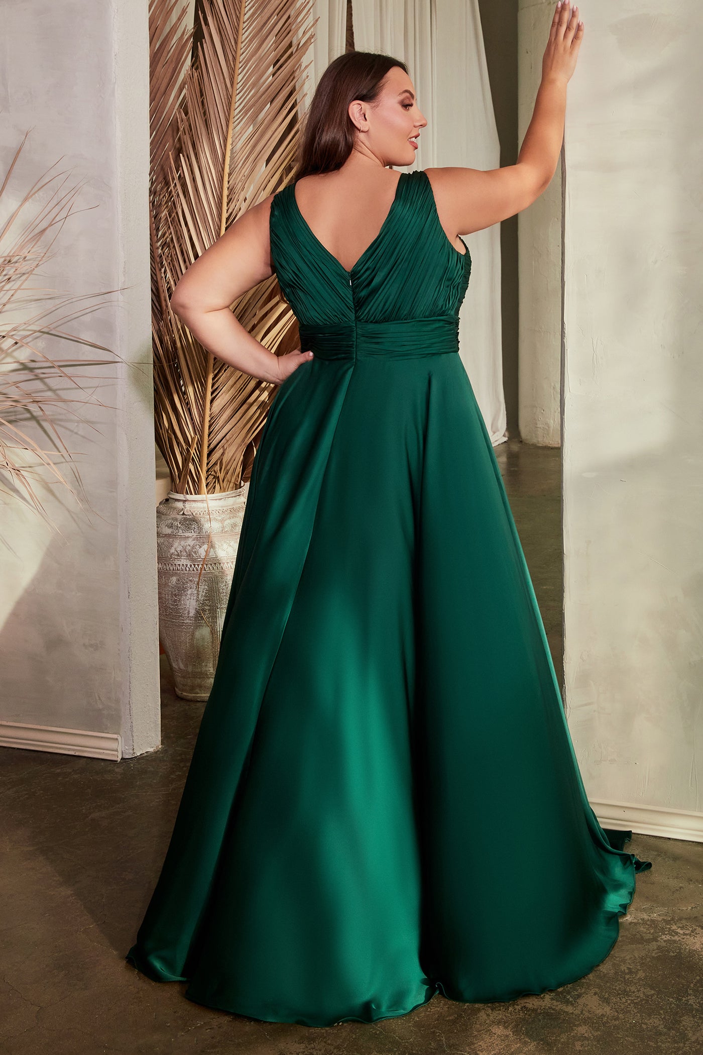 Marlena Gown - A-Line Keyhole Soft Satin Dress