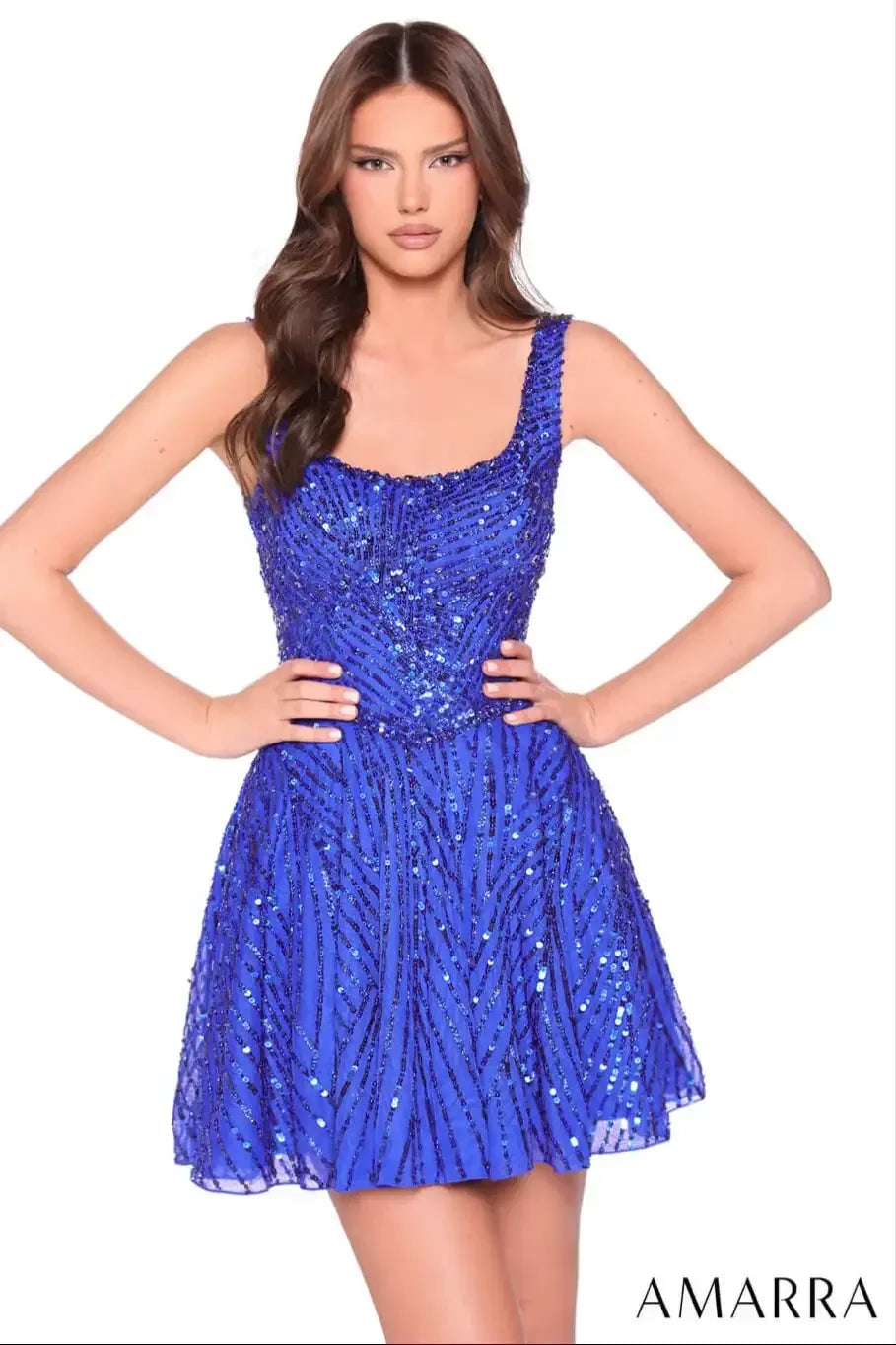 88967 - Amarra - Sequin A-Line Mini Party Dress