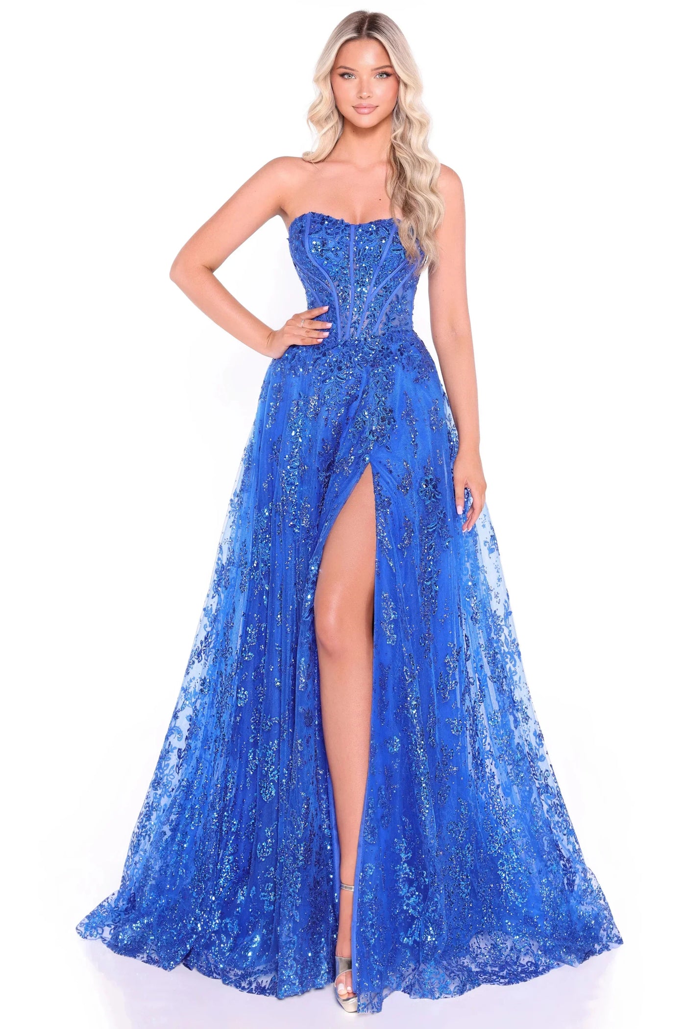 89074 - Amarra - Strapless Sequin A-Line Gown