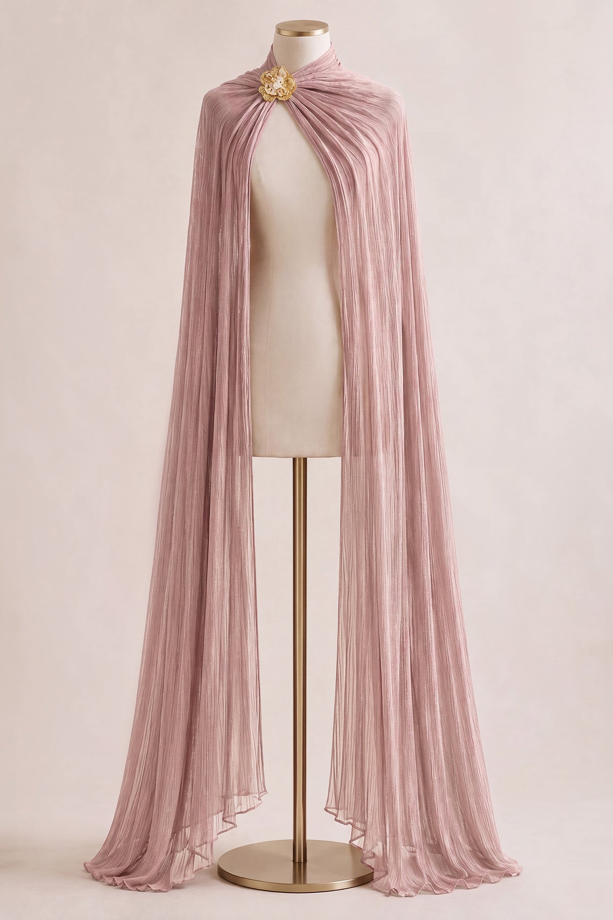 Shimmer Chiffon Scarf & Floral Accessory Set