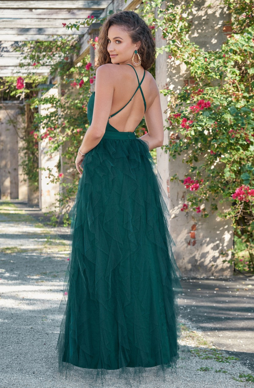 Velvi - Alances Maxi Dress - Emerald Green Tulle - Final Sale - Size Small Velvi - Alances Maxi Dress - Emerald Green Tulle - Final Sale - Size Small