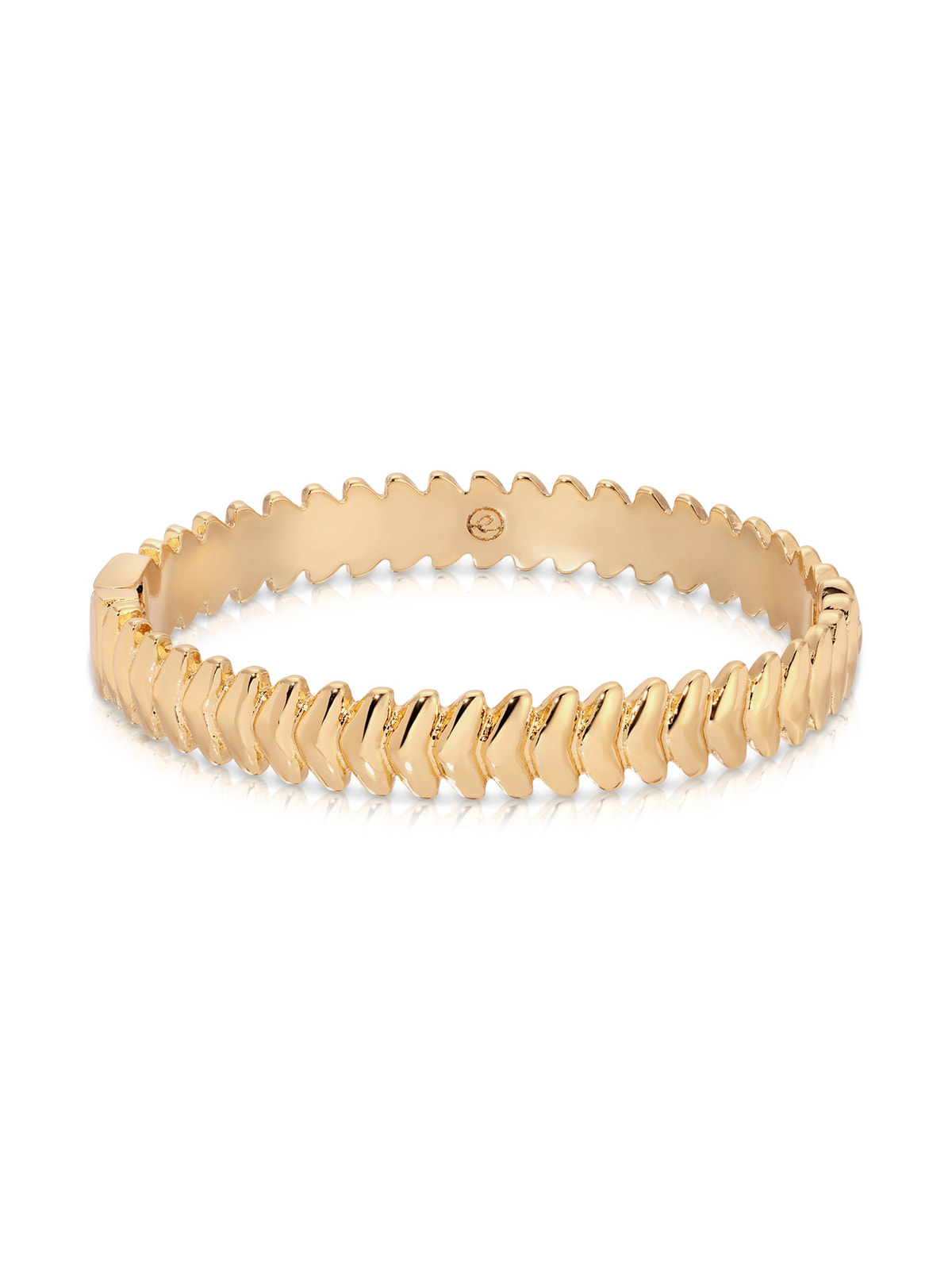 Metal Moderna Bangle Bracelet in 18k Gold Plated, product view | Lady Black Tie