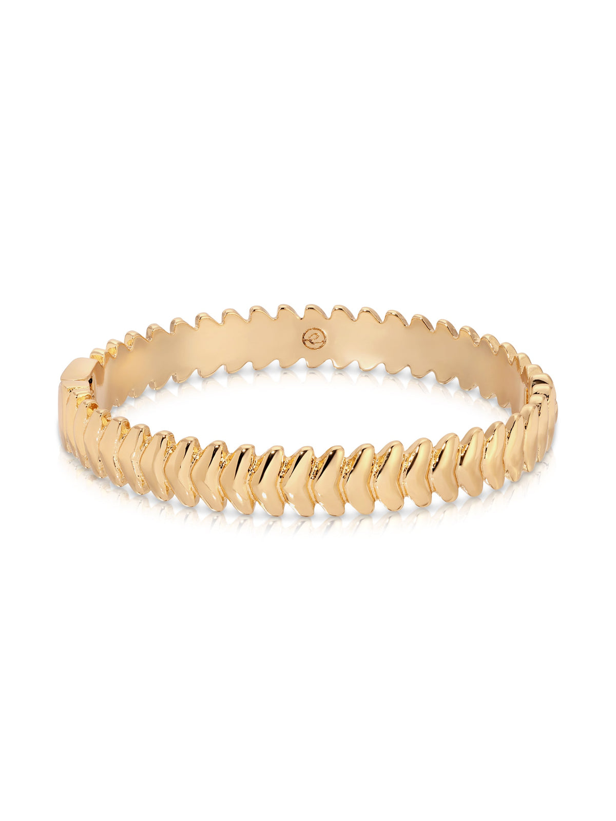 Metal Moderna Bangle Bracelet in 18k Gold Plated, product view | Lady Black Tie