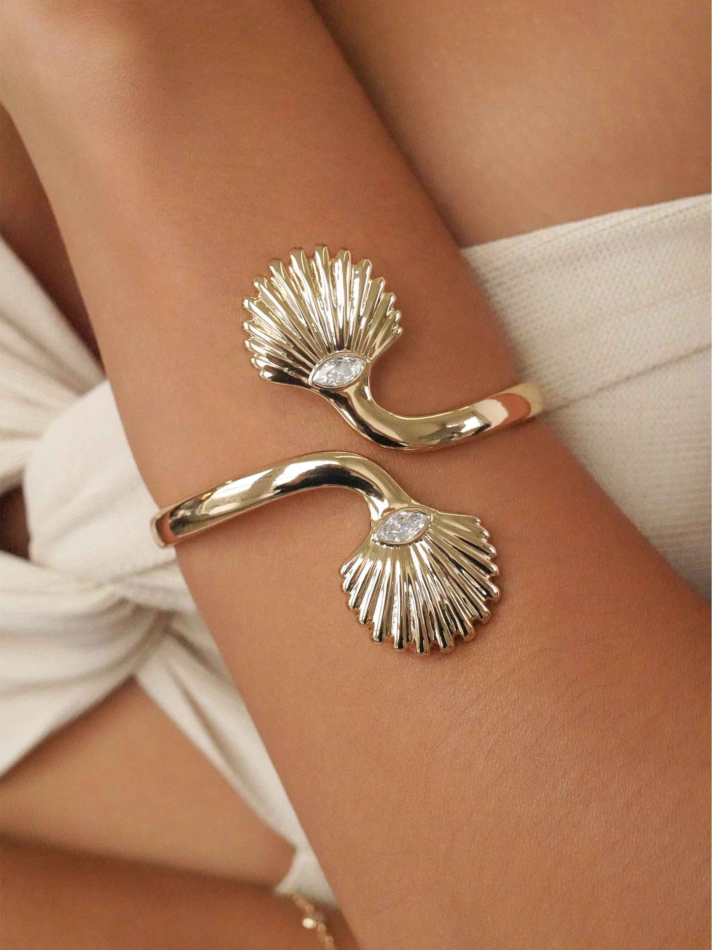 Santorini Shell Cuff Bracelet