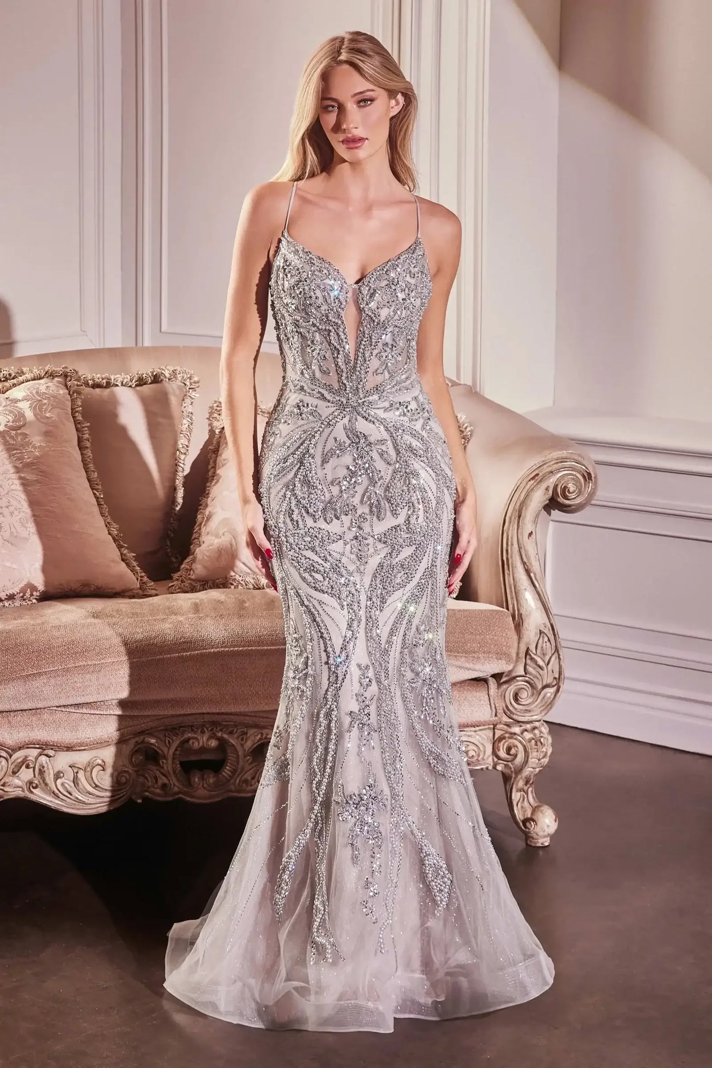 Corsica Gown - Pearl Embellished Gown