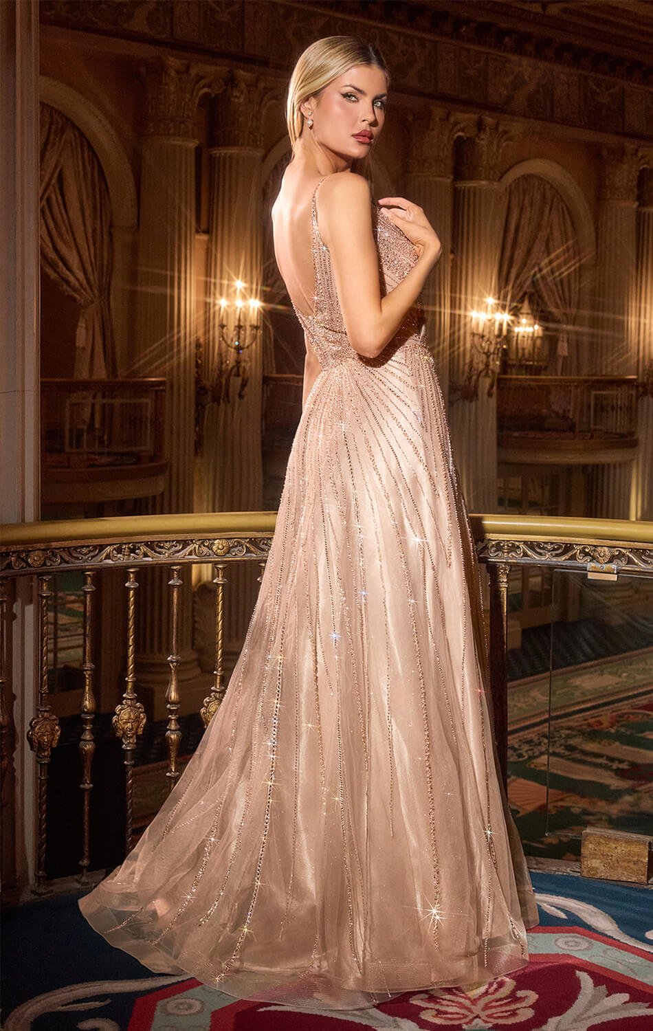 ANGELA GOWN - A-LINE BEADED DRESS