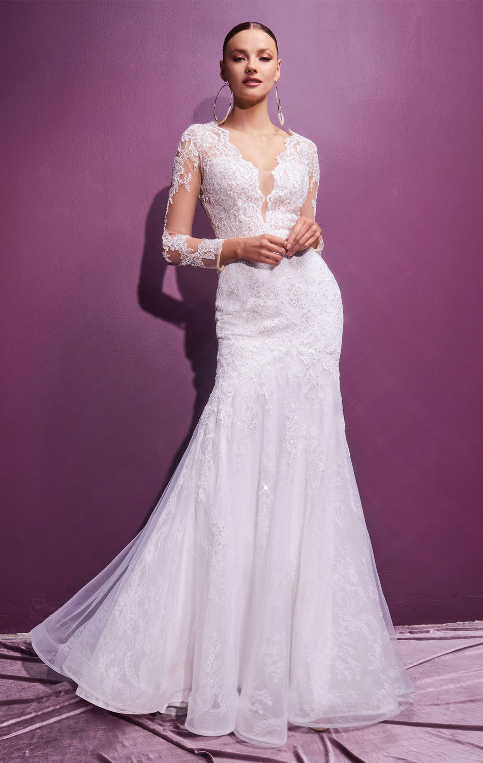LILIBET GOWN - LAYERED LACE MERMAID BRIDAL GOWN