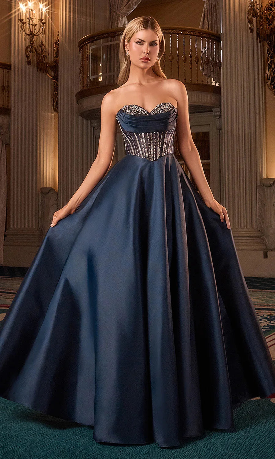 Mindy Mikado Ball Gown - Corset A-line Evening Dress