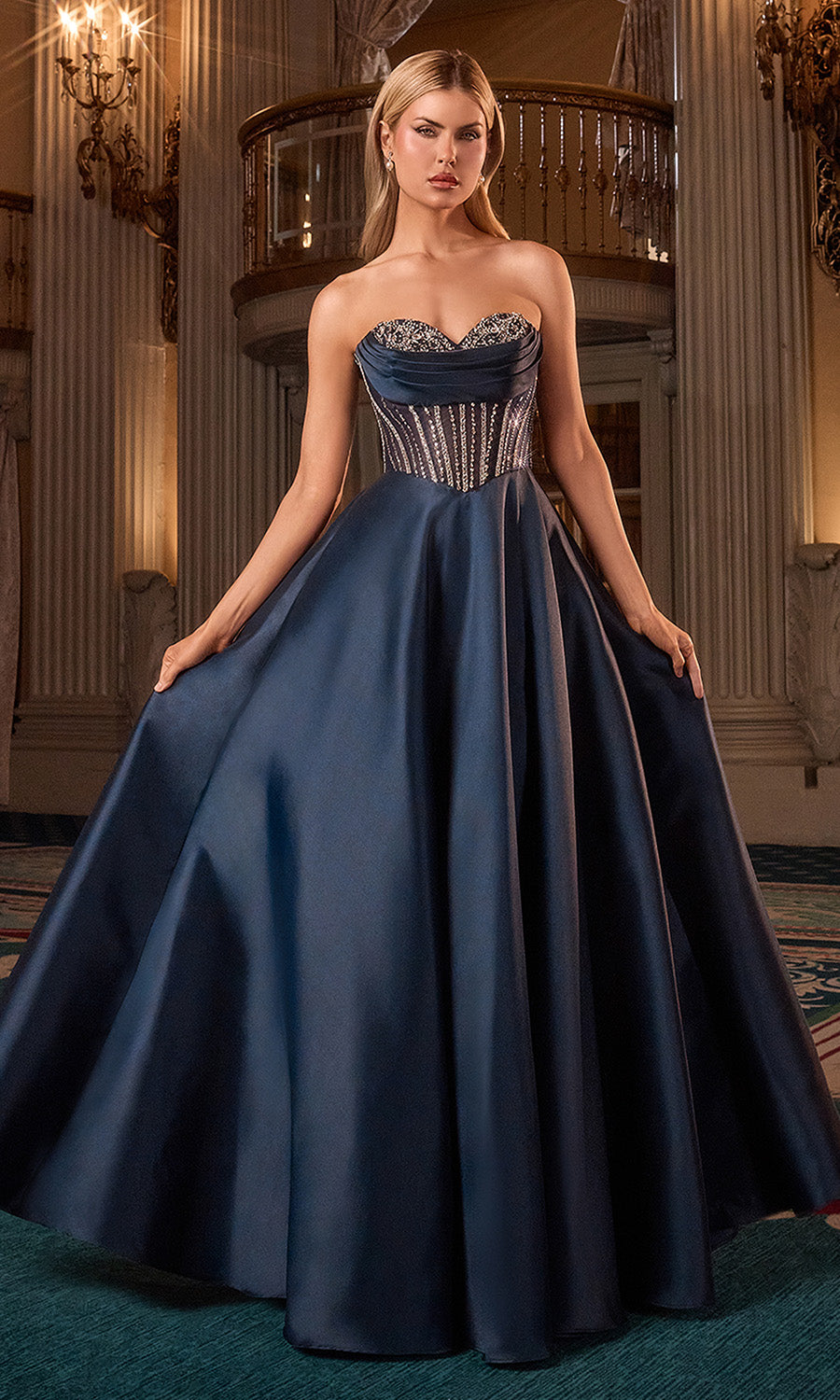 Mindy Mikado Ball Gown - Corset A-line Evening Dress