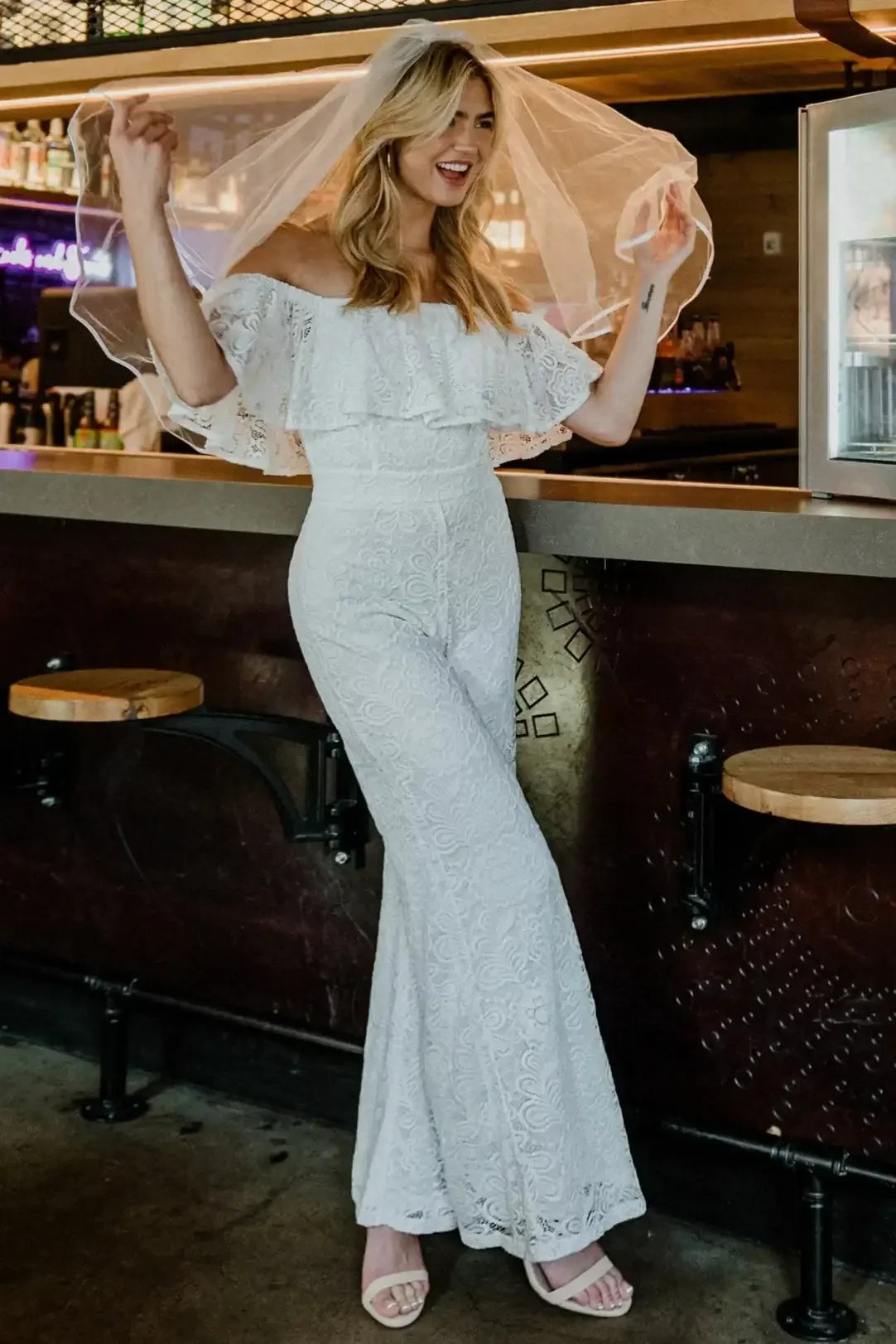 FATE INTERVENES WHITE LACE JUMPSUIT