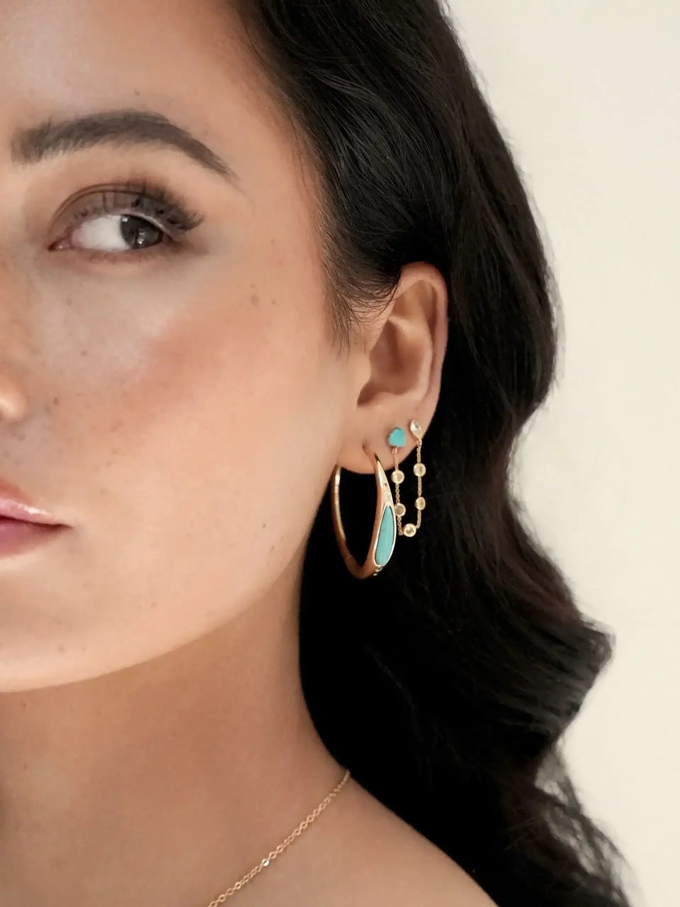 Turquoise Solstice Hoops