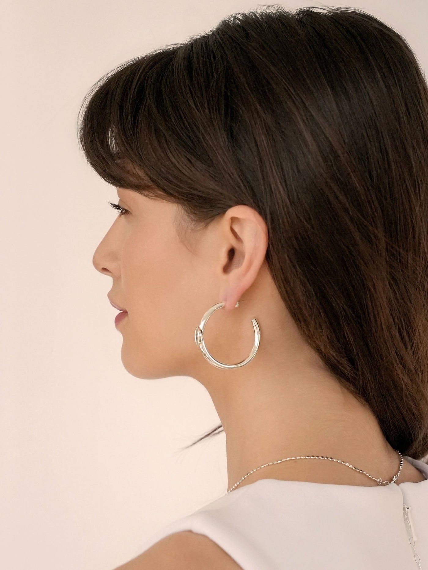 Large Marquise Crystal Hoops