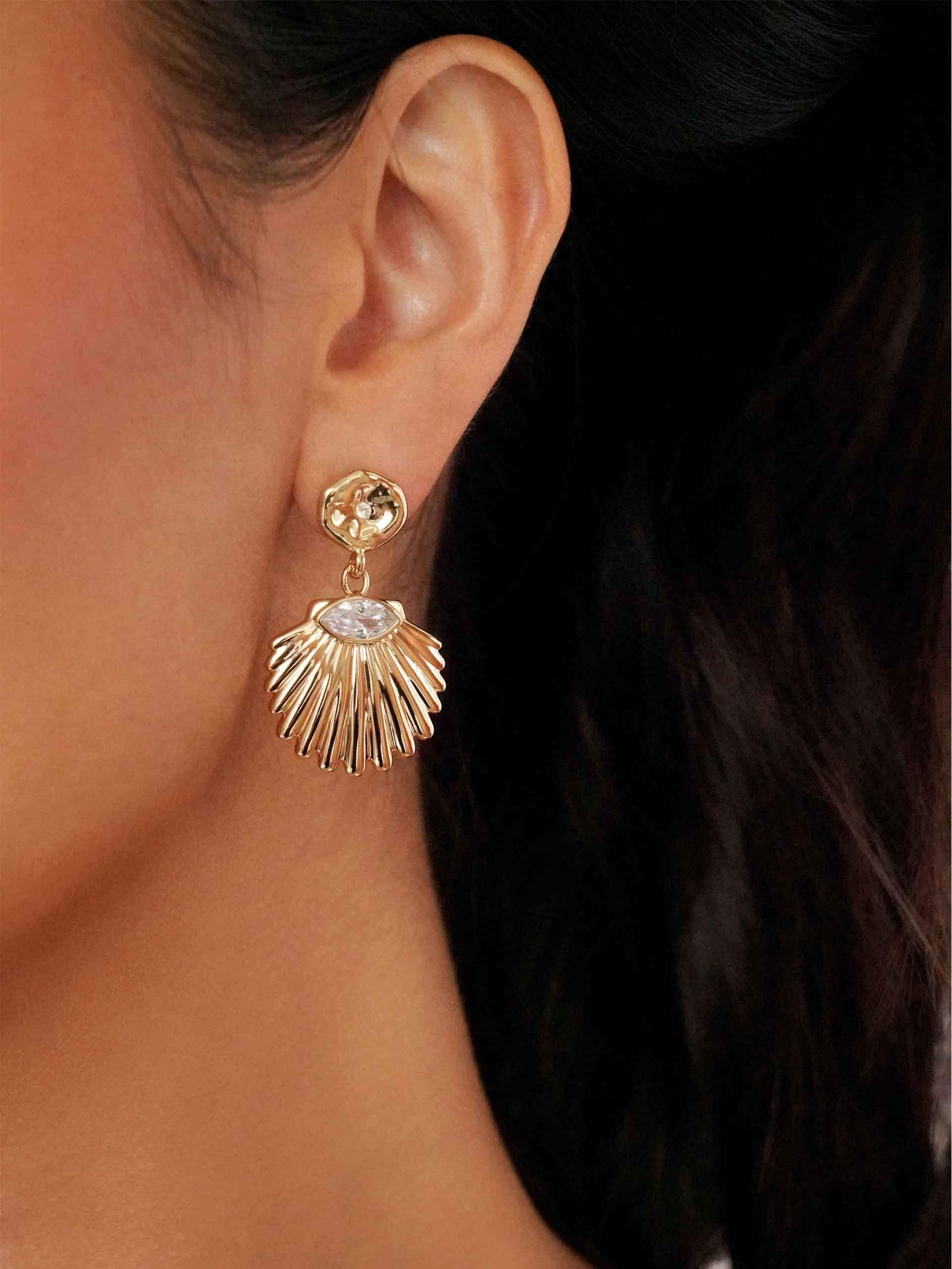Santorini Shell Drop Earrings