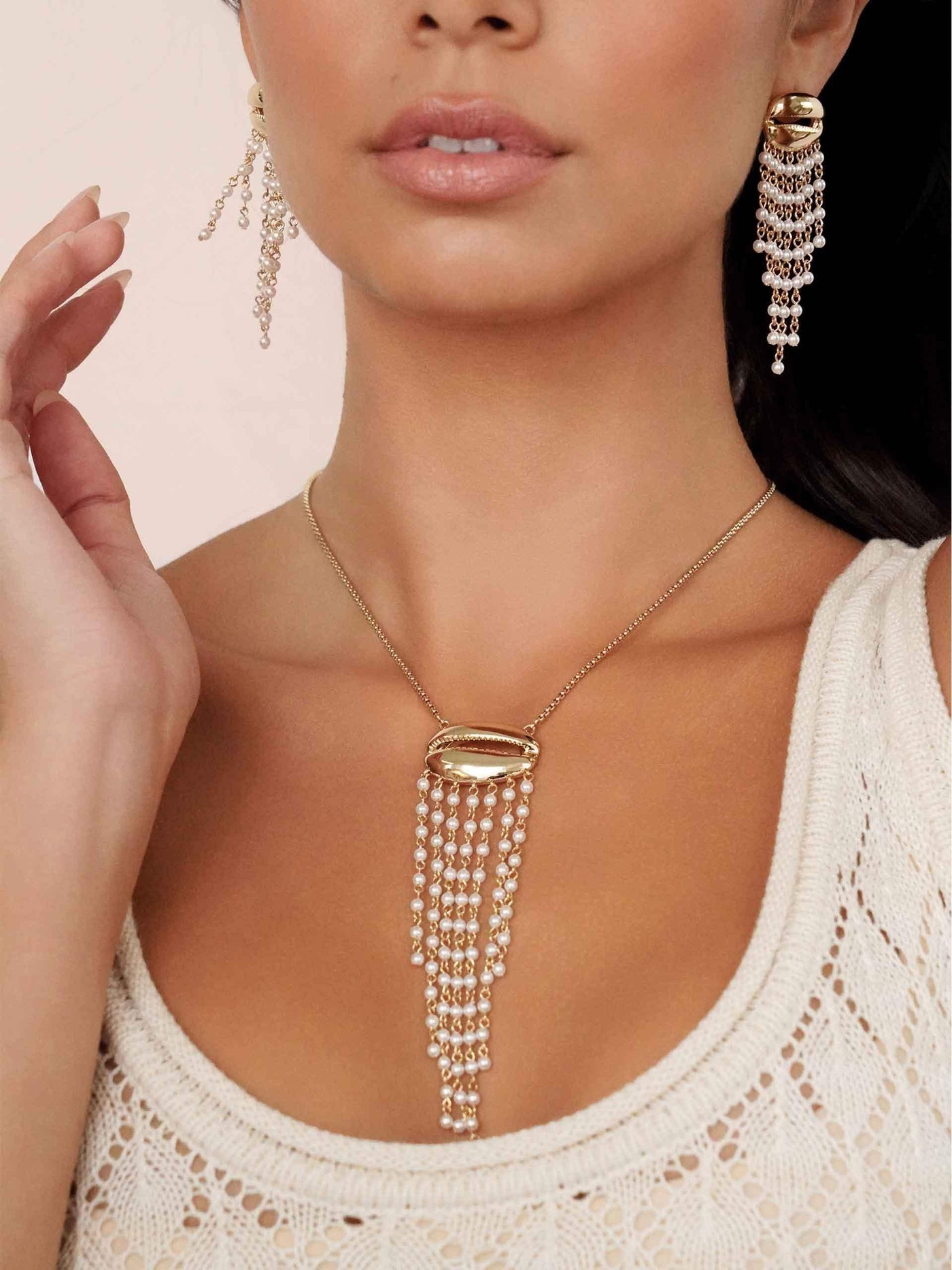 Mykonos Shell Dangle Earrings