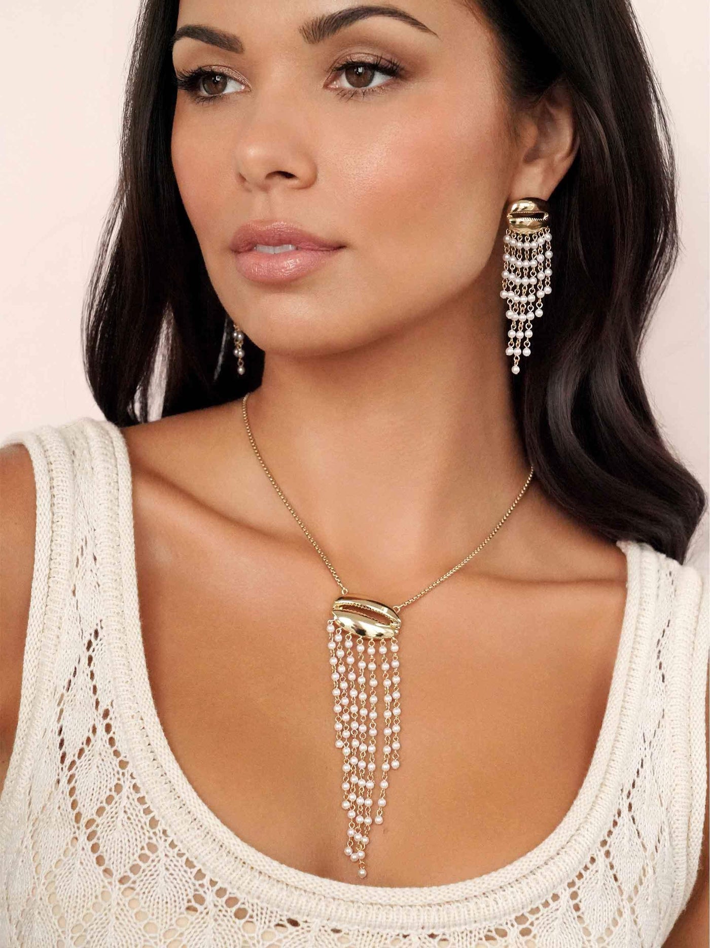 Mykonos Shell Dangle Earrings