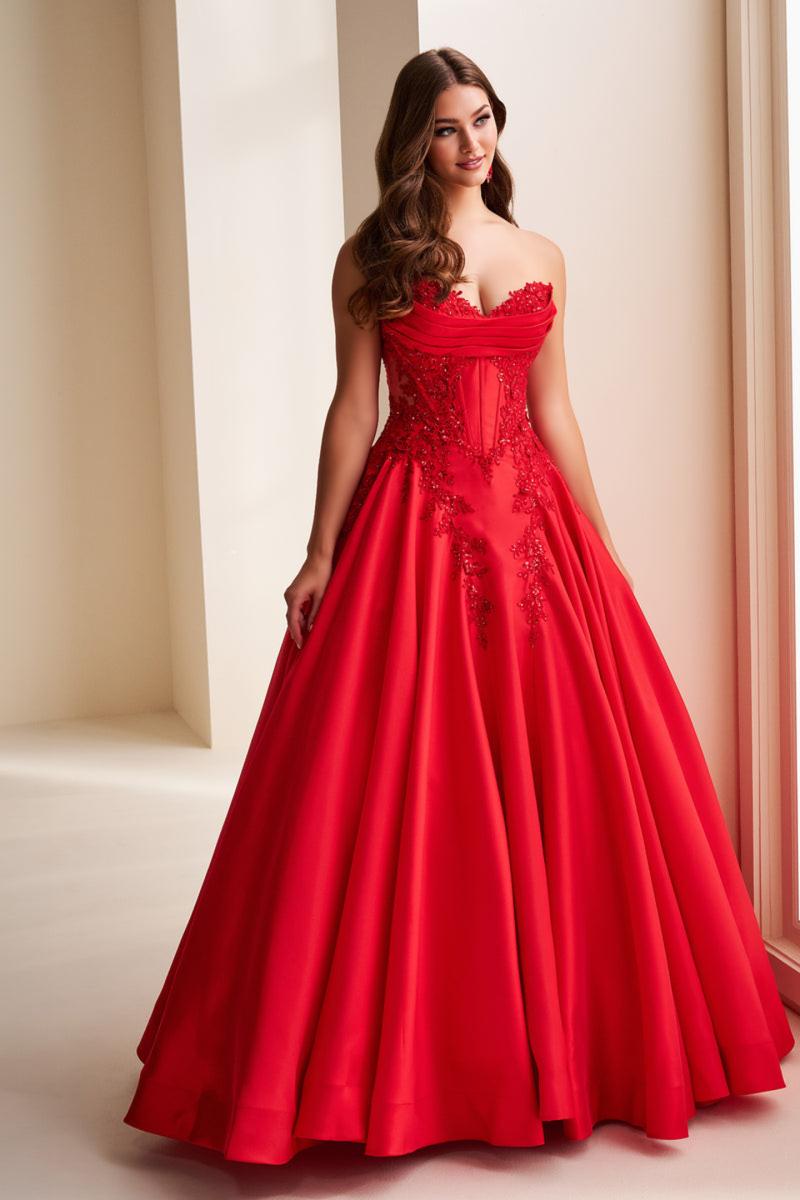 Ellie Wilde EW37082 - Strapless Mikado Ball Gown with Pockets
